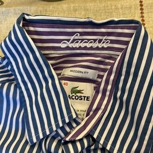 Lacoste modern fit mens shirt. Minto condition